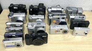 OLYMPUS SONY Canon Nikon CASIO SANYO RICHO HITACHI コンパクトデジタルカメラ まとめて 動作未確認 fah 4S073/68800