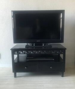 中古美品: テレビセット(TV+HDD+テレビ台+ケーブル) 黒 SONYソニーブラビア32V型