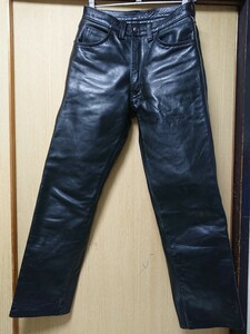 エアロレザー 革パン 90s ニュービンテージ size28