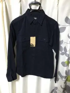 桃太郎ジーンズ  サイズ36 インディゴ リネン混　長袖シャツ　新品
