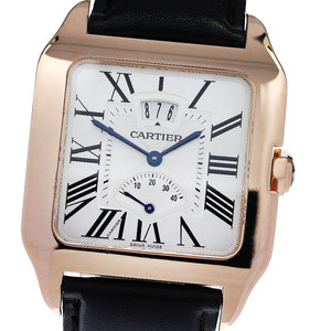 カルティエ CARTIER W2020067 サントス100 LM パワーリザーブ 自動巻き メンズ 美品 _804342