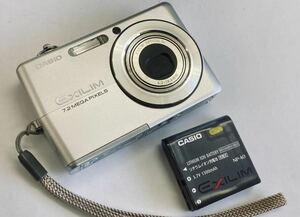 H 美品 バッテリー付き CASIO EXILIM カシオ エクシリム EX-Z700 コンパクトデジタルカメラ シルバー デジカメ 動作未確認 ジャンク