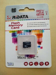 「送料無料」RiDATA PROシリーズ micro SDHC 32GB UHS-I CLASS10 MADE IN TAIWAN（新品未使用未開封）