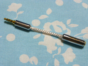 2.5mm4極 (メス) → 3.5mm4極 ZX2 HA-2 PLENUE S 変換ケーブル 4N純銀撚り線 + Pure OCC 八芯 八つ編み