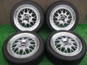 BBS RSⅡ/0052 16×7J P114.3/4H ET50 HB64 程度良好 PIRELLI P700-Z 205/45ZR16 4本 バリ溝