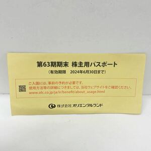 【M】送料無料 東京ディズニーリゾート　株主用パスポート 〈