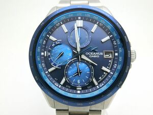 1000円スタート 腕時計 CASIO カシオ OCEANUS オシアナス クラシックライン 5347 OCW-T2610 電波ソーラー オーシャンブルー チタン 2 Z211