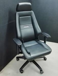 RECARO レカロ オフィス チェア 24H CHAIR レザーシリーズ レザー ブラック 天然皮革 傷みあり 中古 家財宅急便発送【H24040814】