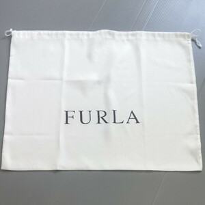 〔フルラ 〕50×39cm バッグ保存袋 巾着袋 布袋 保管袋 FURLA 正規品 ホワイト （0090）