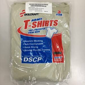 米軍放出品 未使用 DSCP アーミーTシャツ 3枚入 ラージサイズ Lサイズ デザートサンド SKILCRAFT 　管理F