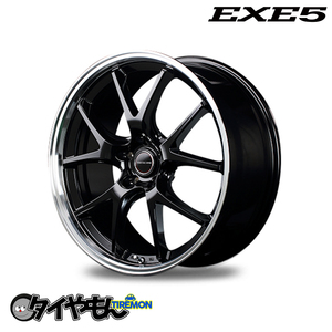 MID WHEELS ヴァーテックワン VERTEC ONE EXE5 エグゼファイブ 17インチ 5H100 7J +48 2本セット ホイール グロッシーブラック