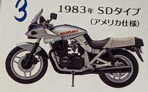 ③SUZUKI GSX1100S 刀 1983 SDタイプ(アメリカ仕様)　ヴインテージバイクキットVol.10　1/24　エフトイズ　F-toys