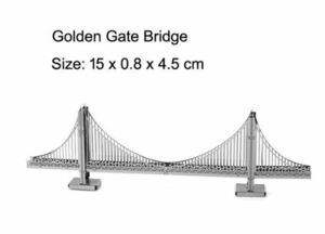 【Golden Gate Bridgeゴールデンゲートブリッジ】DIY-子供のための3D建設モデルパズルオイルタワー,分解ハウス,有名な建物のアセンブリ