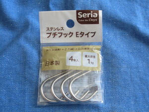 未使用 ステンレス プチフック Eタイプ 全長約5.3㎝×幅約2.7㎝×直径約0.3㎝ 4本入 最大荷重1㎏