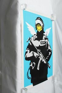希少 WCP Banksy バンクシー FLYING COPPER リプロダクション シルクスクリーン プリント 現代アート 限定品