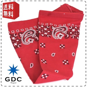 GDC ジーディーシー バンダナ ワークバンド 赤 柄おまかせ特価 綿100% メンズ レディース 送料無料