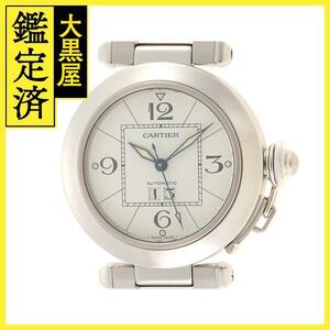 Cartier カルティエ 腕時計 パシャC ビッグデイト W31055M7 ステンレス ホワイト文字盤 35mm 自動巻き【472】SJ