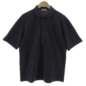 ホンマ HONMA ポロシャツ 半袖 ロゴ 刺繍 日本製 ネイビー 紺 L メンズ