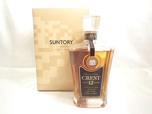 0422④［H］♪未開栓古酒　箱付き　SUNTORY　WHISKY　CREST　12YEARS　700ｍｌ　43％♪