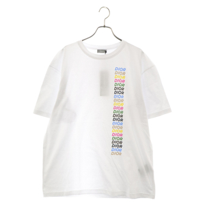 DIOR ディオール 24SS MultiColor Logo S/S Tee 413J696A0817 マルチカラーロゴ 半袖Tシャツ カットソー ホワイト