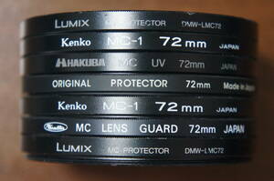 [72mm] Kenko Panasonic等 PROTECTOR UV系フィルター 480円/枚