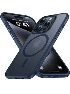 iphone15 pro max 用カバー　米軍規格 マグネット搭載　magsafe対応　半透明　マット感
