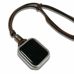 アップルウォッチ 本革 レザー ネックレス ペンダント バンド ベルト アクセサリー ネイティブ Apple watch 懐中時計 首掛け レア