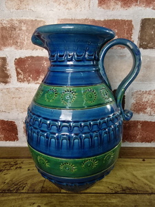 ●イタリア製　花瓶　陶器製　フラワーベース　K4232けお