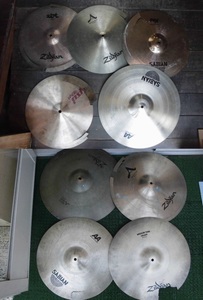 使用不可 ジャンク SABIAN/Zildjan/PAISTE シンバル 9枚セット A/AA/zbt/B8X/CRASH 16～”20 40～51ｃｍ ジルジャン セイビアン パイステ