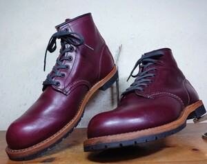 【美品】2016年 USA製 REDWING/レッドウィング 9011 ベックマン セミドレス プレーントゥブーツ 8D 26cm相応 ブラックチェリー