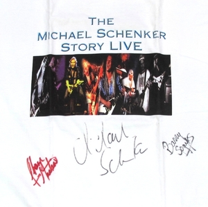 ◇ 直筆サイン マイケル・シェンカー MICHAEL SCHENKER ストーリー・ライブ STORY LIVE 25周年 ツアー Tシャツ Lサイズ 新品 ◇