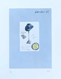 クレス・オルデンバーグ (Claes Oldenburg) ”NOTES IN HAND” リトグラフ サイン 額装 A