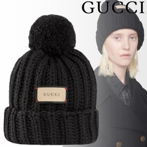 即決 定価6万円 中古「良品」 グッチ GUCCI ボンボン ニット帽 ニット 帽子 ニット キャップ ビーニー クリーニング済み