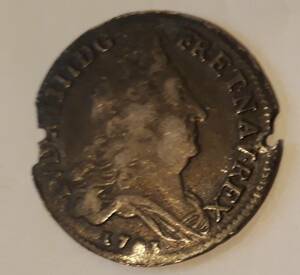 フランス 1703年 10 sols 銀貨 ルイ14世