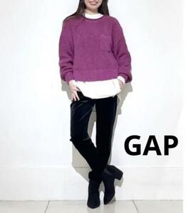 GAP ギャップ　クルーネック　ポケット セーター　ブルゾンスリーブ　人気