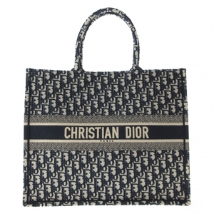 ディオール/クリスチャンディオール DIOR/ChristianDior トートバッグ ブックトートラージバッグ ジャガード 美品 バッグ