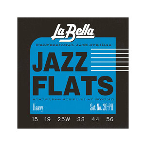 ラベラ 弦 3セット La Bella 20PH Heavy 15-56 Flat Wound Series ジャズギター弦