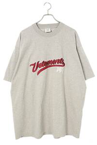 ヴェトモン VETEMENTS 18SS MSS18TR37 サイズ:S ベースボールロゴオーバーサイズTシャツ 中古 NO05