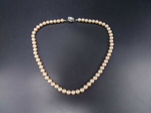人工真珠 1連のネックレス 約48cm 7.5mm径 /卒業式 入学式 入園式 発表会 冠婚葬祭 養殖真珠