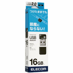【ゆうパケット対応】ELECOM エレコム 超小型USBメモリ 16GB MF-SU2B16GBK ブラック [管理:1000022483]