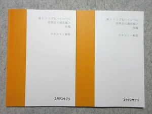 WN55-013 スタディサプリ トップ＆ハイレベル 世界史＜通史編＞ 2021 前/後編 計2冊 村山秀太郎 15 S1B