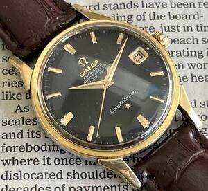 OMEGA Constellation オメガ コンステレーション Black Dial ブラックダイヤル 黒文字盤 Cal561 クロノメーター ゴールドカラーケース　