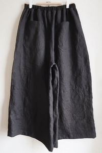ハンドメイドＲ 麻・ワイドパンツ（丈86裾幅38） ナチュラル服　