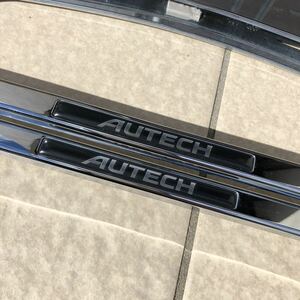 【NISSAN】日産 純正オーテック AUTECH メッキ ナンバーフレーム 前後２枚セット