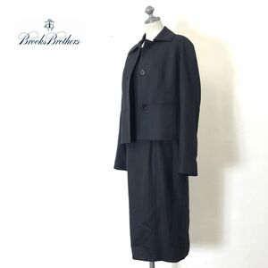 A1170-D◆美品◆ BrooksBrothers ブルックスブラザーズ セットアップ ブラックフォーマル ジャケット ワンピース◆size2 ブラック ウール