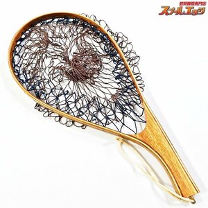 ★☆【ハンドメイド】 渓流用カーブランディングネット タモ網 全長42cm 内径17.7cm x 30cm 自重77.3g マス K_100★☆e04342