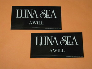 送無　匿名　LUNA SEA　/　A WILL　ステッカー　2枚セットで　未使用 Y-4-3　ルナシー