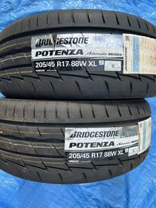 新品！未使用！訳あり送料込み BRIDGESTONE ブリヂストン アドレナリン RE003 2本 205/45R17 ロードスター等に