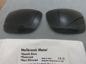 オークリー HOLBROOK ホルブルックメタル用 カスタム偏光 レンズ　Holbrook Metal BLACK Color　Polarized 