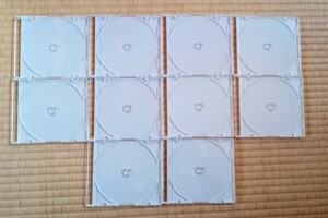 ★ 即決 中古 美品 ★　10枚セット　CD/DVDプラケース　白　スリムタイプ（同様商品を6点出品⑤） 